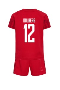 Danmark Kasper Dolberg #12 Babyklær Hjemme Fotballdrakt til barn VM 2022 Korte ermer (+ Korte bukser)